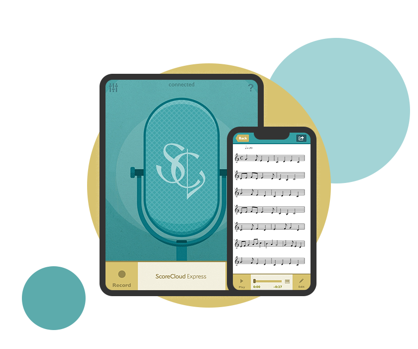 Notation from singing with ScoreCloud Express