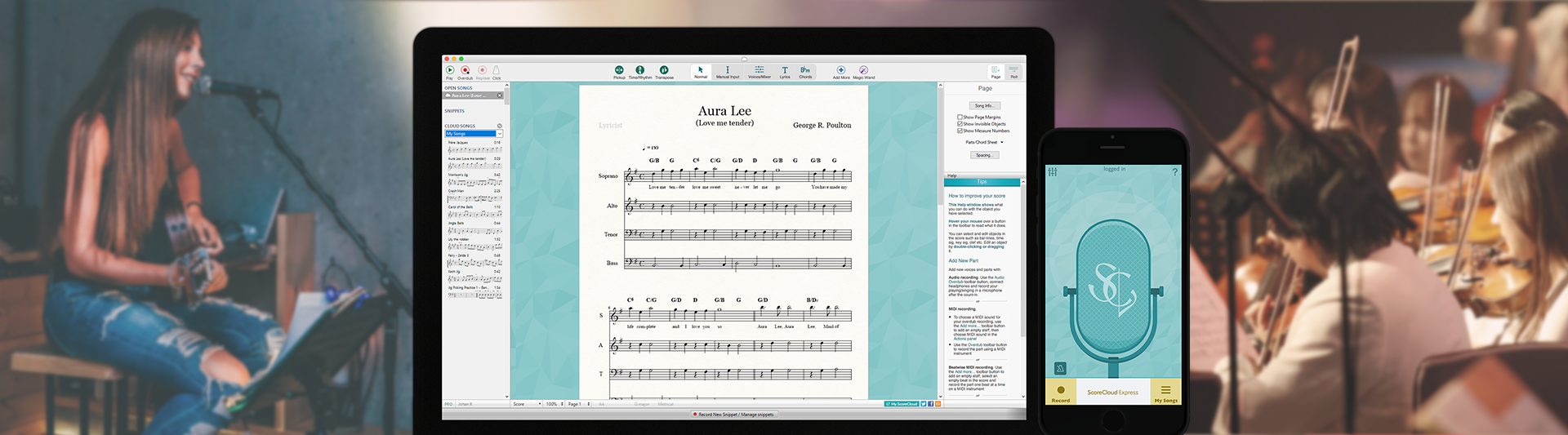 ScoreCloud - Free Music Notation Software - Music Composition